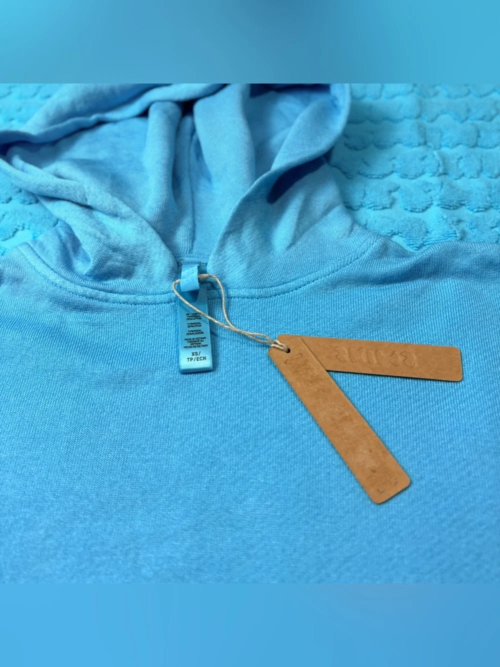 SKIMS Sport French Terry Crop Hoodie | Cyan | XS | NWT🏷️